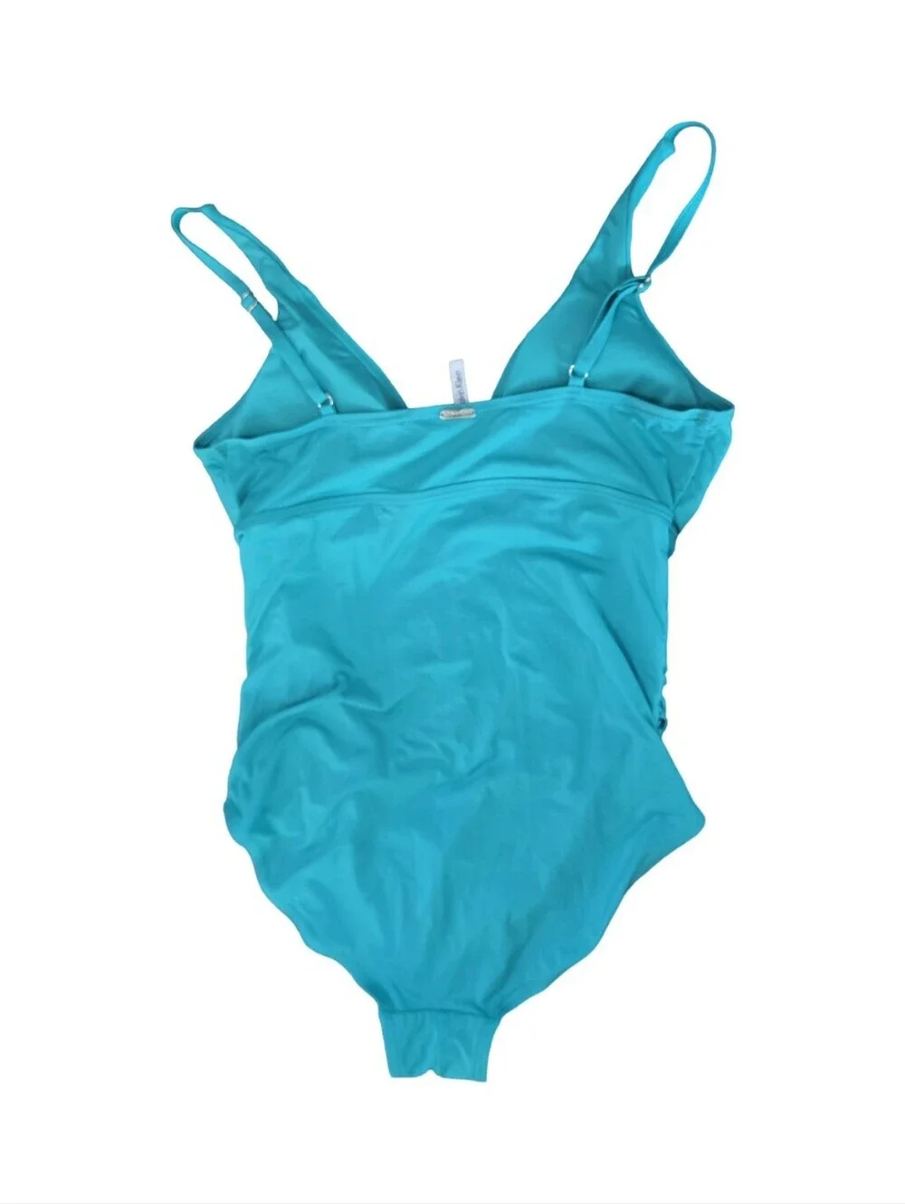 Calvin Klein Ruched One-Piece Swim Suit Rushing Slimming Size 10